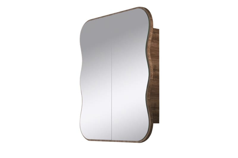 Najmin Overskap med speil 45 cm - Valnøtt - Speilskap