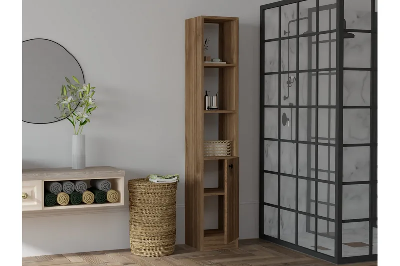 Andifli Baderomsoppbevaring 30x170 cm - Brun - Hus & oppussing - Kjøkken & bad - Baderom - Baderomsmøbler & baderomsinnredning - Oppbevaring til baderom