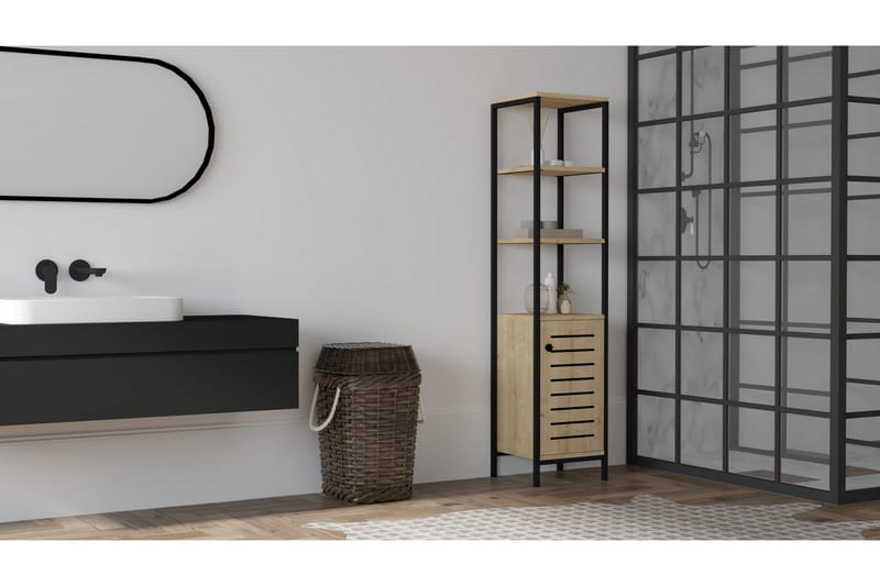 Andifli Baderomsoppbevaring 38x162,2 cm - Blå - Hus & oppussing - Kjøkken & bad - Baderom - Baderomsmøbler & baderomsinnredning - Oppbevaring til baderom
