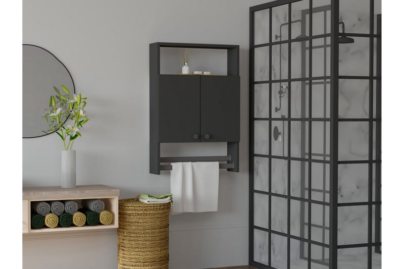 Andifli Baderomsoppbevaring 60x87 cm - Antrasitt - Hus & oppussing - Kjøkken & bad - Baderom - Baderomsmøbler & baderomsinnredning - Oppbevaring til baderom