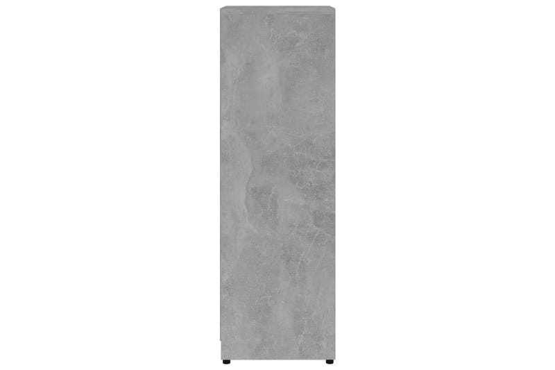 Baderomsskap betonggrå 30x30x95 cm sponplate - Grå - Oppbevaring til baderom