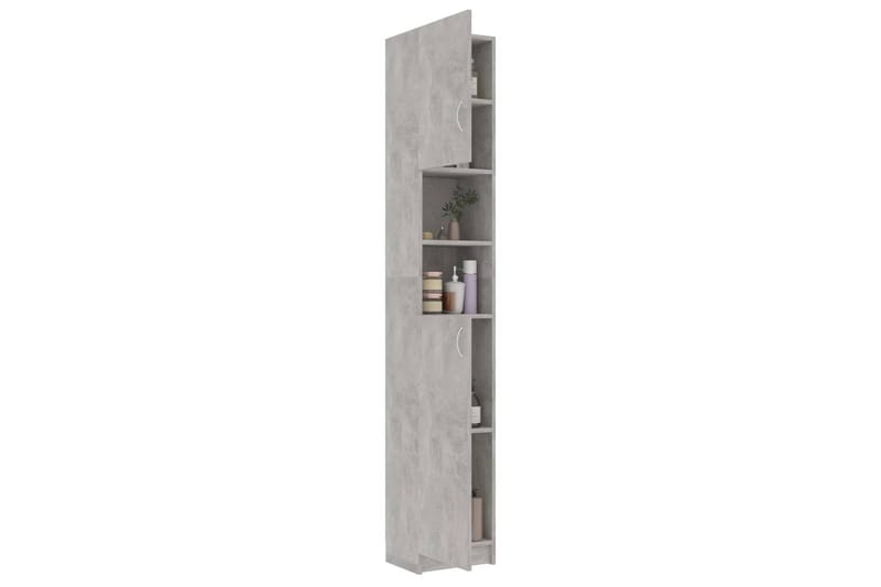 Baderomsskap betonggrå 32x25,5x190 cm sponplate - Hus & oppussing - Kjøkken & bad - Baderom - Baderomsmøbler & baderomsinnredning - Oppbevaring til baderom