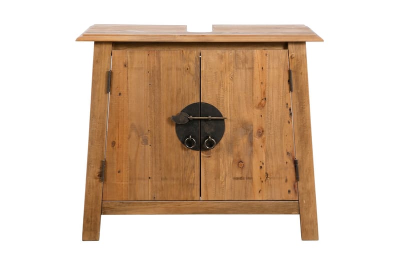 Baderomsskap heltre resirkulert furu 70x32x63 cm - Oppbevaring til baderom