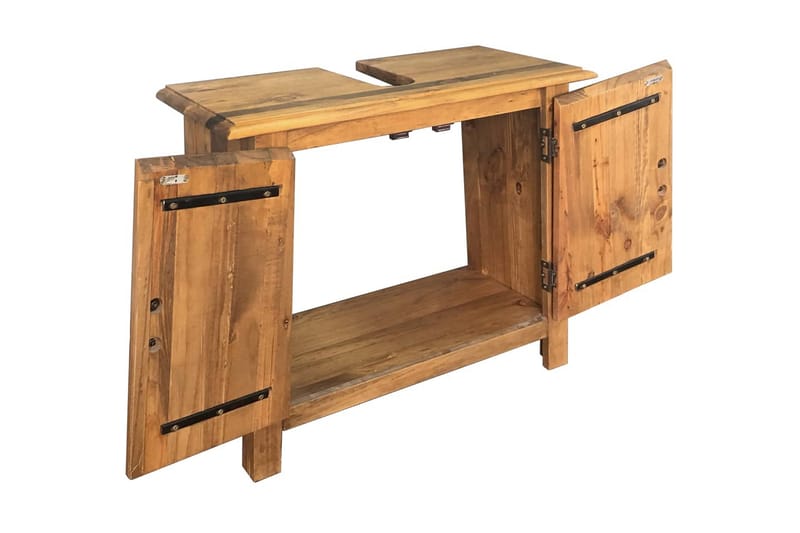 Baderomsskap heltre resirkulert furu 70x32x63 cm - Hus & oppussing - Kjøkken & bad - Baderom - Baderomsmøbler & baderomsinnredning - Oppbevaring til baderom