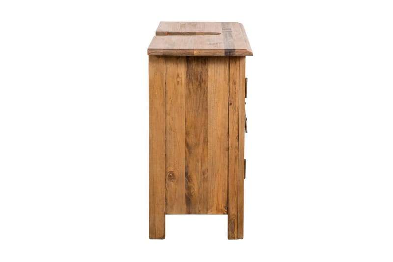 Baderomsskap heltre resirkulert furu 70x32x63 cm - Oppbevaring til baderom