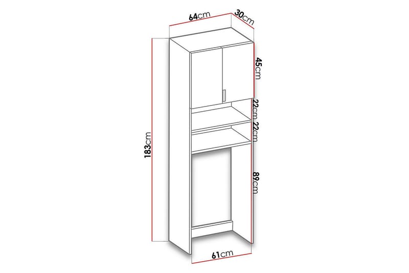 Casinia TV-benk 65x30x183 cm - Hus & oppussing - Kjøkken & bad - Baderom - Baderomsmøbler & baderomsinnredning - Oppbevaring til baderom