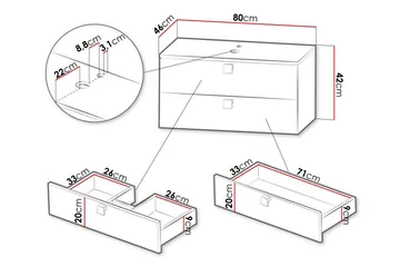 Glenndale Badrumsförvaring Concept 55 Grey - Hus & oppussing - Kjøkken & bad - Baderom - Baderomsmøbler & baderomsinnredning - Oppbevaring til baderom
