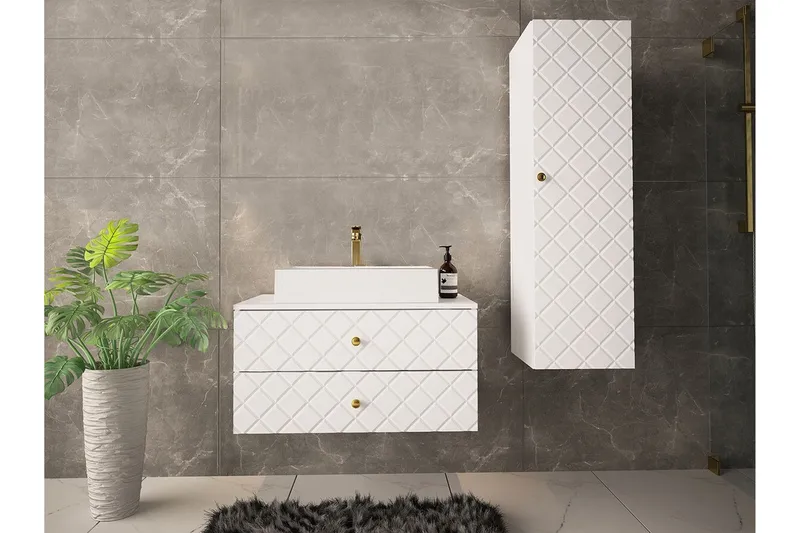 Glenndale Badrumsförvaring Concept 55 White - Hus & oppussing - Kjøkken & bad - Baderom - Baderomsmøbler & baderomsinnredning - Oppbevaring til baderom