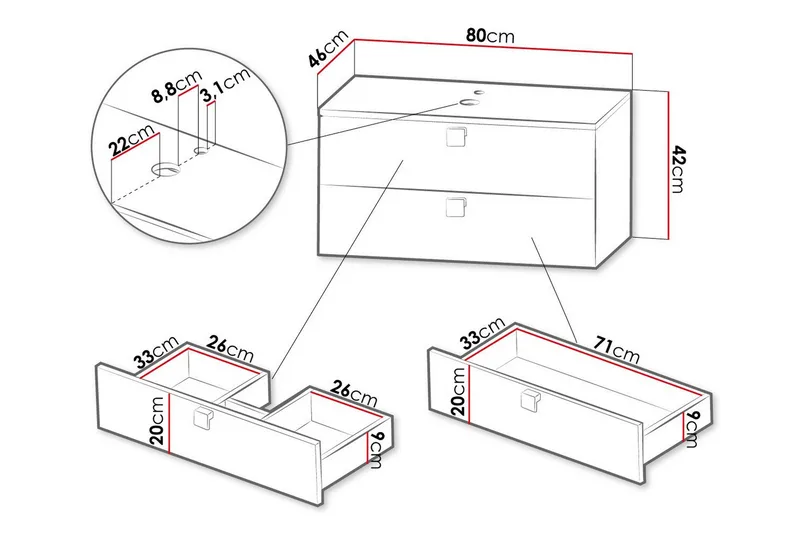 Glenndale Badrumsförvaring Concept 55 White - Hus & oppussing - Kjøkken & bad - Baderom - Baderomsmøbler & baderomsinnredning - Oppbevaring til baderom