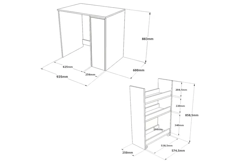 Rinorea Badrumsförvaring 93,5x88,3 cm - Brun - Hus & oppussing - Kjøkken & bad - Baderom - Baderomsmøbler & baderomsinnredning - Oppbevaring til baderom