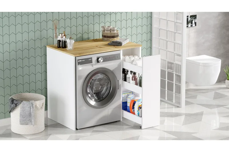 Rinorea Badrumsförvaring 93,5x88,3 cm - Brun - Hus & oppussing - Kjøkken & bad - Baderom - Baderomsmøbler & baderomsinnredning - Oppbevaring til baderom