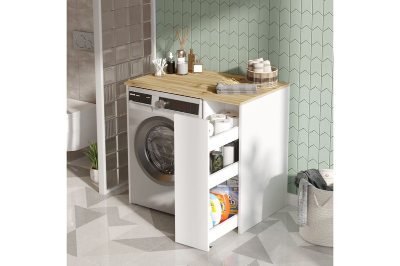 Rinorea Badrumsförvaring 93,5x88,3 cm - Brun - Hus & oppussing - Kjøkken & bad - Baderom - Baderomsmøbler & baderomsinnredning - Oppbevaring til baderom