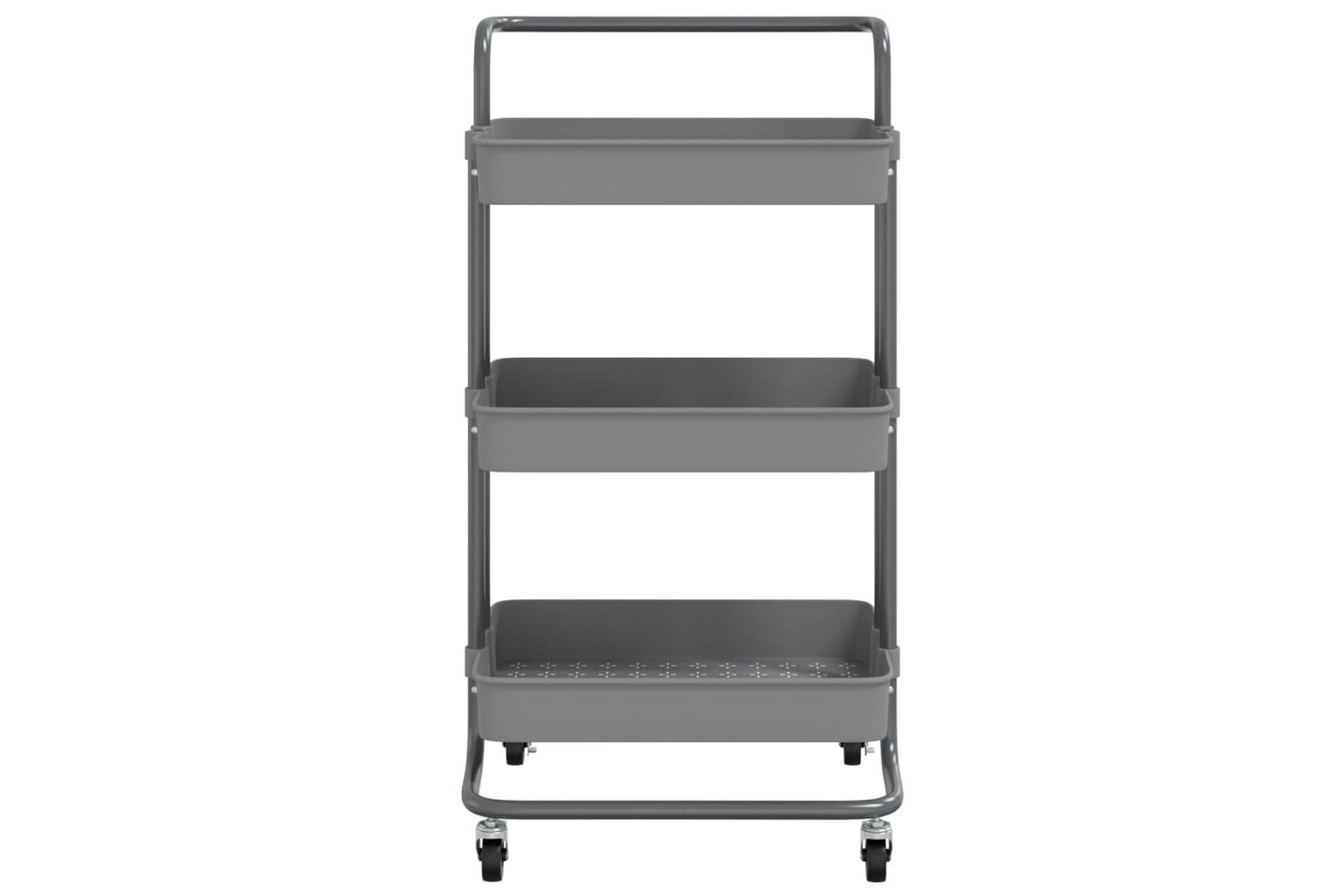 3-etasjers kjøkkenvogn grå 42x25x83,5 cm jern og ABS - Grå - Hus & oppussing - Kjøkken & bad - Baderom - Baderomsmøbler & baderomsinnredning - Rullevogn baderom