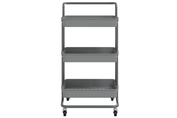 3-etasjers kjøkkenvogn grå 42x25x83,5 cm jern og ABS - Grå - Hus & oppussing - Kjøkken & bad - Baderom - Baderomsmøbler & baderomsinnredning - Rullevogn baderom