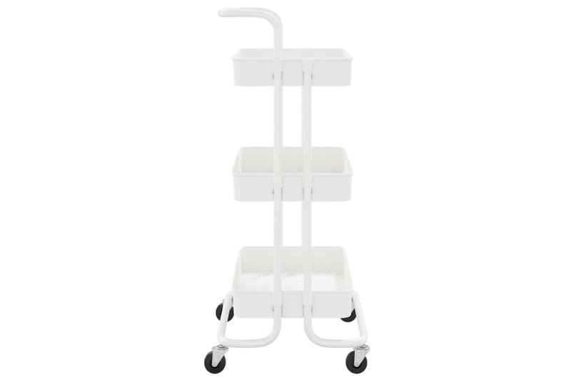 3-etasjers kjøkkenvogn hvit 42x25x83,5 cm jern og ABS - Hvit - Hus & oppussing - Kjøkken & bad - Baderom - Baderomsmøbler & baderomsinnredning - Rullevogn baderom