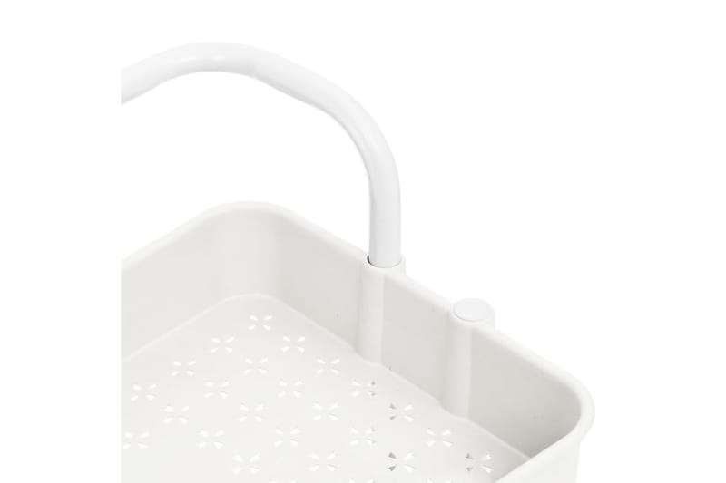 3-etasjers kjøkkenvogn hvit 42x25x83,5 cm jern og ABS - Hvit - Hus & oppussing - Kjøkken & bad - Baderom - Baderomsmøbler & baderomsinnredning - Rullevogn baderom