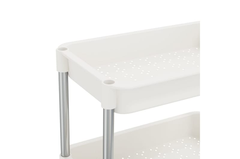 5-etasjers kjøkkenvogn hvit 40x22x116 cm jern og ABS - Hvit - Hus & oppussing - Kjøkken & bad - Baderom - Baderomsmøbler & baderomsinnredning - Rullevogn baderom