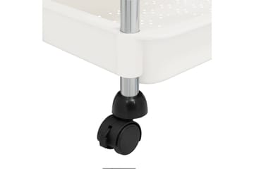 5-etasjers kjøkkenvogn hvit 40x22x116 cm jern og ABS - Hvit - Hus & oppussing - Kjøkken & bad - Baderom - Baderomsmøbler & baderomsinnredning - Rullevogn baderom