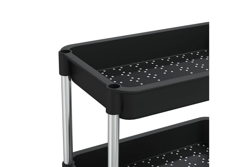 5-etasjers kjøkkenvogn svart 40x22x116 cm jern og ABS - Svart - Hus & oppussing - Kjøkken & bad - Baderom - Baderomsmøbler & baderomsinnredning - Rullevogn baderom