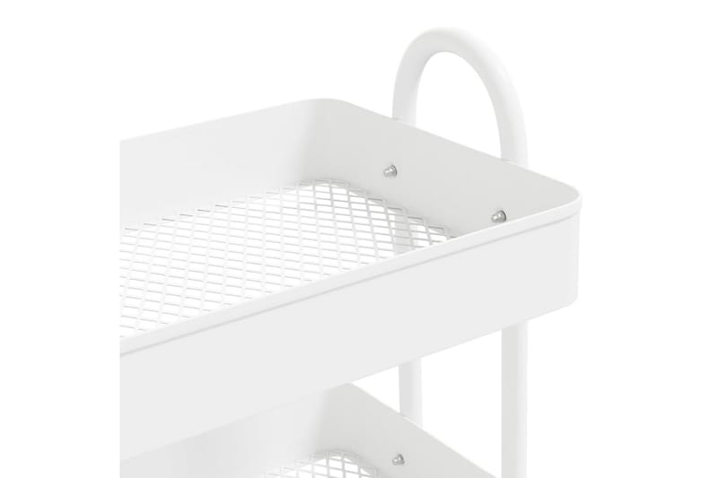 Kjøkkentralle 3 etasjer hvit 43x34x79 cm jern - Hvit - Hus & oppussing - Kjøkken & bad - Baderom - Baderomsmøbler & baderomsinnredning - Rullevogn baderom