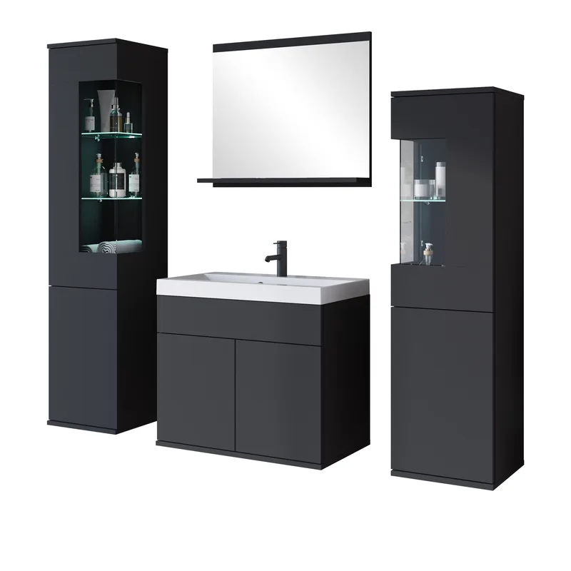 Serlin Baderomsmøbelsett med LED-belysning, undefined