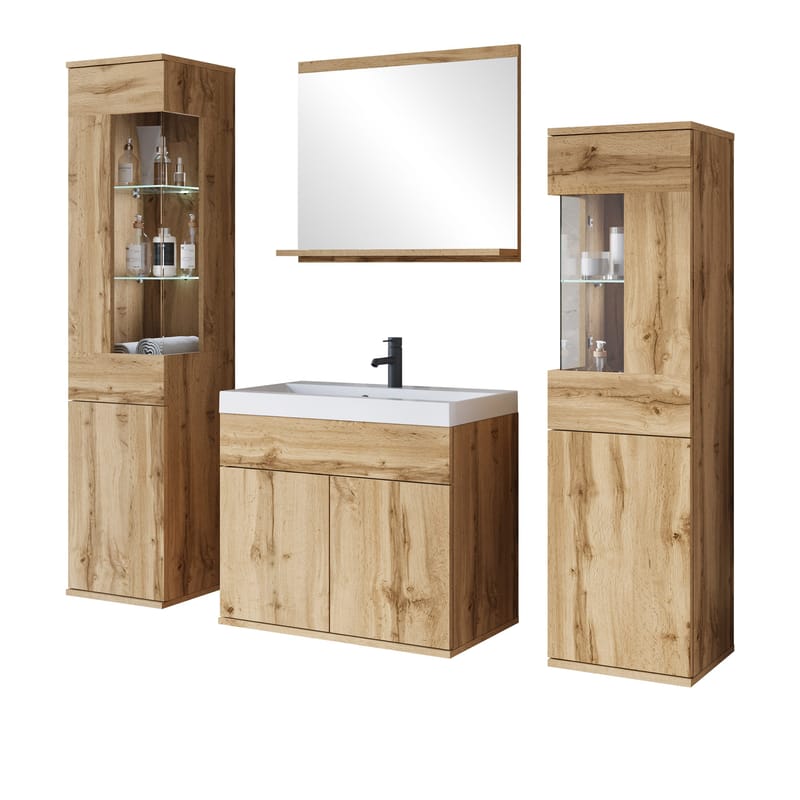 Serlin Baderomsmøbelsett med LED-belysning, undefined