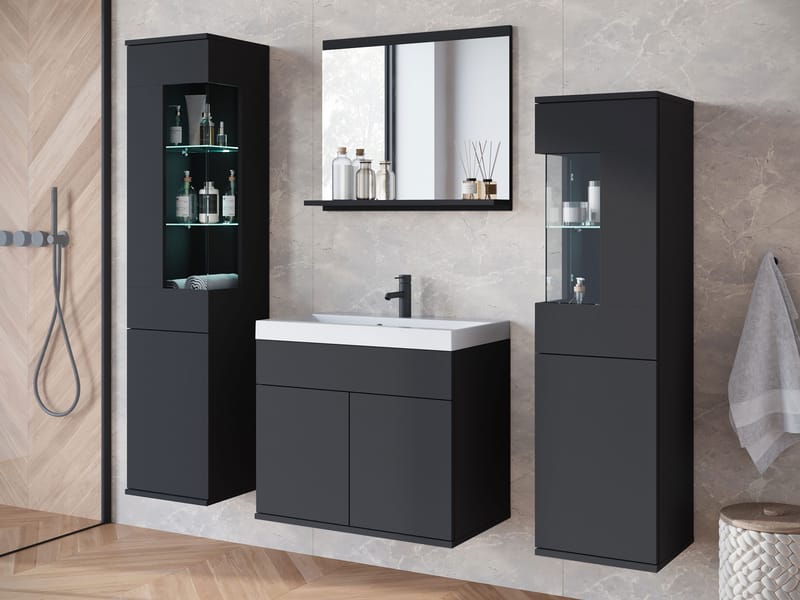 Serlin Baderomsmøbelsett med LED-belysning - Hus & oppussing - Kjøkken & bad - Baderom - Baderomsmøbler & baderomsinnredning - Komplette møbelpakker