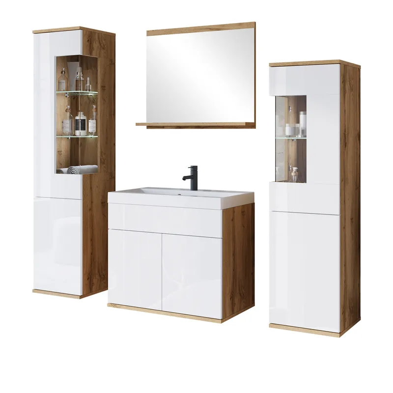 Serlin Baderomsmøbelsett med LED-belysning, undefined