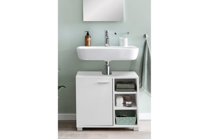 Servantensokkel Wohnling Foliert Sponplate 1 Dør 3 Lagringshyller Moderne - Hus & oppussing - Kjøkken & bad - Baderom - Baderomsmøbler & baderomsinnredning - Baderomsskap