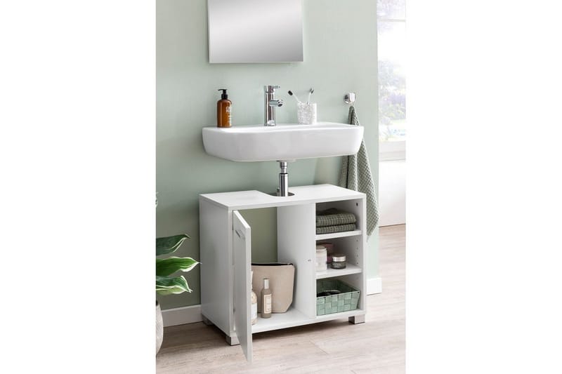 Servantensokkel Wohnling Foliert Sponplate 1 Dør 3 Lagringshyller Moderne - Hus & oppussing - Kjøkken & bad - Baderom - Baderomsmøbler & baderomsinnredning - Baderomsskap