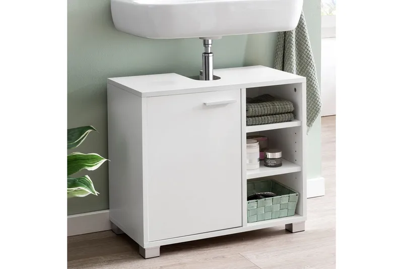 Servantensokkel Wohnling Foliert Sponplate 1 Dør 3 Lagringshyller Moderne - Hus & oppussing - Kjøkken & bad - Baderom - Baderomsmøbler & baderomsinnredning - Baderomsskap