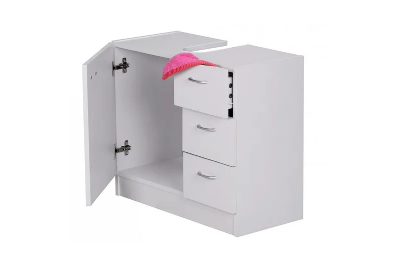 Servantensokkel Wohnling Foliert Sponplate 1 Dør 3 Skuffer Moderne - Hus & oppussing - Kjøkken & bad - Baderom - Baderomsmøbler & baderomsinnredning - Baderomsskap