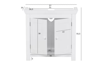 Servantensokkel Wohnling King Lakkert MDF 2 Dører Moderne - Hus & oppussing - Kjøkken & bad - Baderom - Baderomsmøbler & baderomsinnredning - Baderomsskap