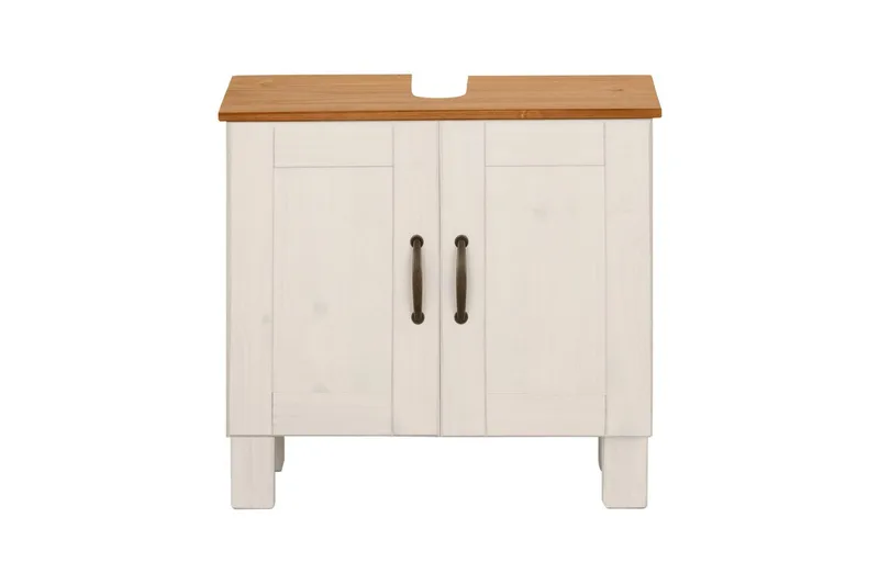 Servantskap Alby 2 skuffer, Hvit/Honning - 2 skuffer, Hvit/Honning - Hus & oppussing - Kjøkken & bad - Baderom - Baderomsmøbler & baderomsinnredning - Baderomsskap