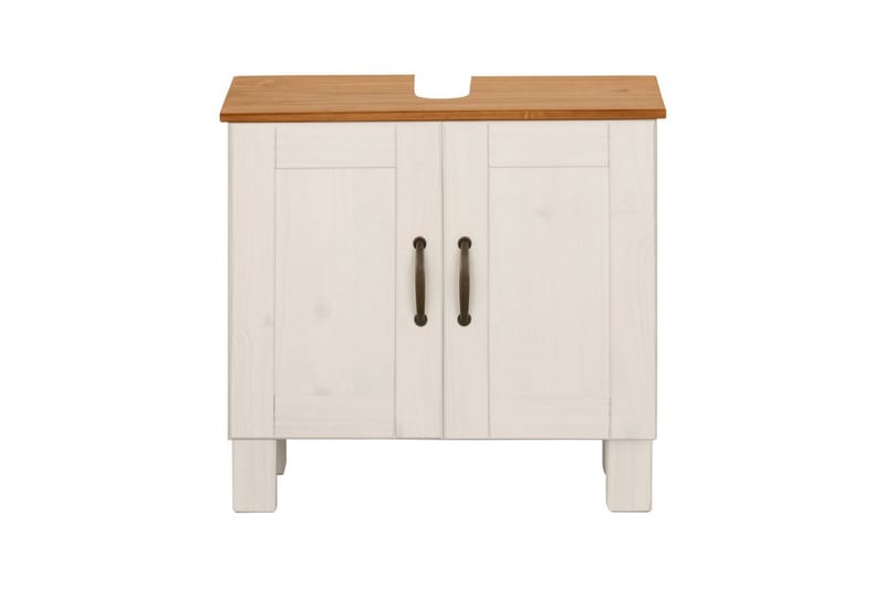 Servantskap Alby 2 skuffer, Hvit/Honning - 2 skuffer, Hvit/Honning - Hus & oppussing - Kjøkken & bad - Baderom - Baderomsmøbler & baderomsinnredning - Baderomsskap