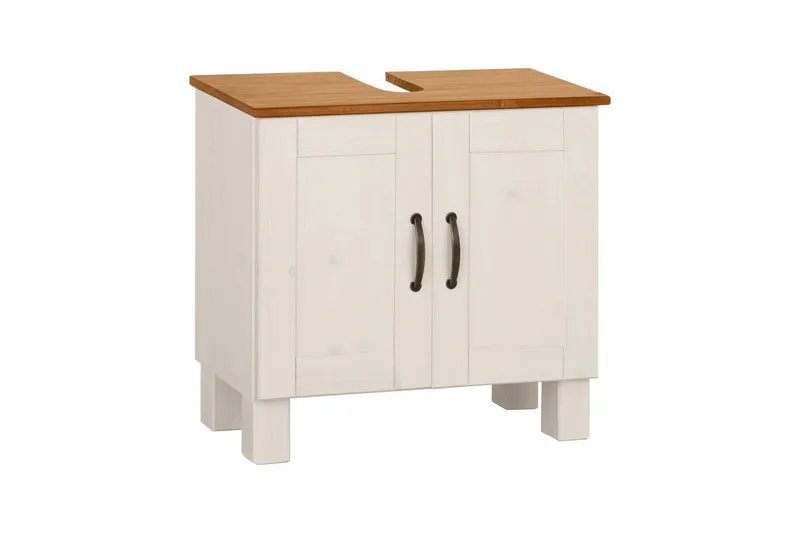 Servantskap Alby 2 skuffer, Hvit/Honning - 2 skuffer, Hvit/Honning - Hus & oppussing - Kjøkken & bad - Baderom - Baderomsmøbler & baderomsinnredning - Baderomsskap