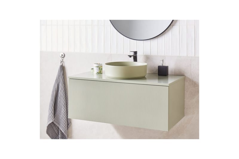 Servantskap Alzira Grønn, 100x52x40 cm - Grønn, 100x52x40 cm - Hus & oppussing - Kjøkken & bad - Baderom - Baderomsmøbler & baderomsinnredning - Baderomsskap