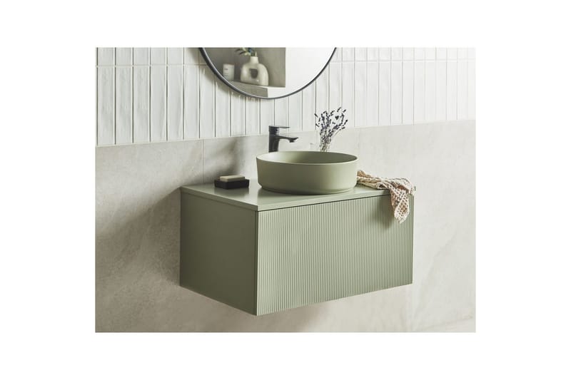Servantskap Alzira Grønn, 80x52x40 cm - Grønn, 80x52x40 cm - Hus & oppussing - Kjøkken & bad - Baderom - Baderomsmøbler & baderomsinnredning - Baderomsskap
