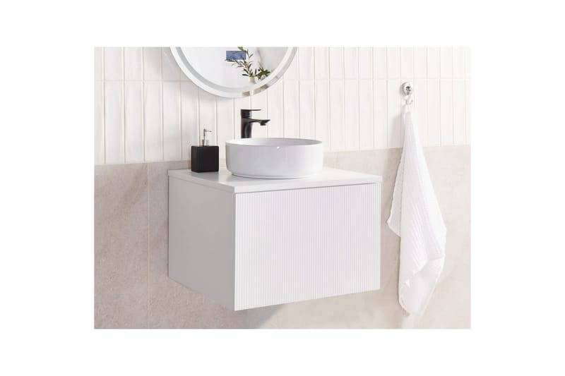 Servantskap Alzira Hvit, 60x52x40 cm - Hvit, 60x52x40 cm - Hus & oppussing - Kjøkken & bad - Baderom - Baderomsmøbler & baderomsinnredning - Baderomsskap