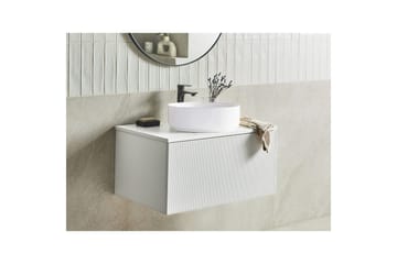 Servantskap Alzira Hvit, 80x52x40 cm - Hvit, 80x52x40 cm - Hus & oppussing - Kjøkken & bad - Baderom - Baderomsmøbler & baderomsinnredning - Speilskap