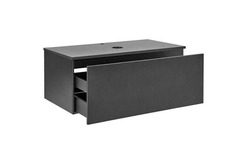 Servantskap Alzira Svart, 100x52x40 cm - Svart, 100x52x40 cm - Hus & oppussing - Kjøkken & bad - Baderom - Baderomsmøbler & baderomsinnredning - Baderomsskap