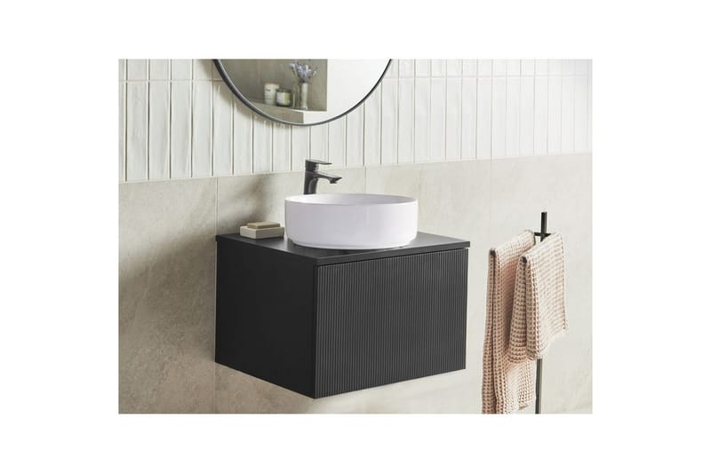 Servantskap Alzira Svart, 60x52x40 cm - Svart, 60x52x40 cm - Hus & oppussing - Kjøkken & bad - Baderom - Baderomsmøbler & baderomsinnredning - Baderomsskap