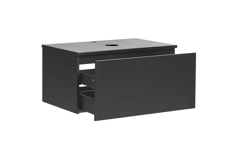 Servantskap Alzira Svart, 80x52x40 cm - Svart, 80x52x40 cm - Hus & oppussing - Kjøkken & bad - Baderom - Baderomsmøbler & baderomsinnredning - Baderomsskap