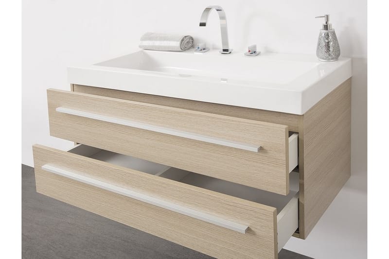 Barcelona Baderomsmøbler 47 | 100 cm - Beige - Hus & oppussing - Kjøkken & bad - Baderom - Baderomsmøbler & baderomsinnredning - Servantskap & kommode