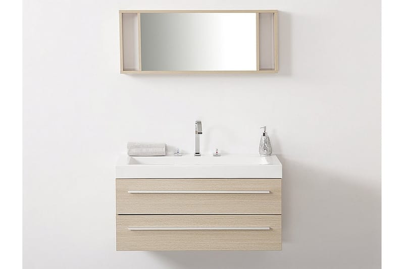 Barcelona Baderomsmøbler 47 | 100 cm - Beige - Hus & oppussing - Kjøkken & bad - Baderom - Baderomsmøbler & baderomsinnredning - Servantskap & kommode