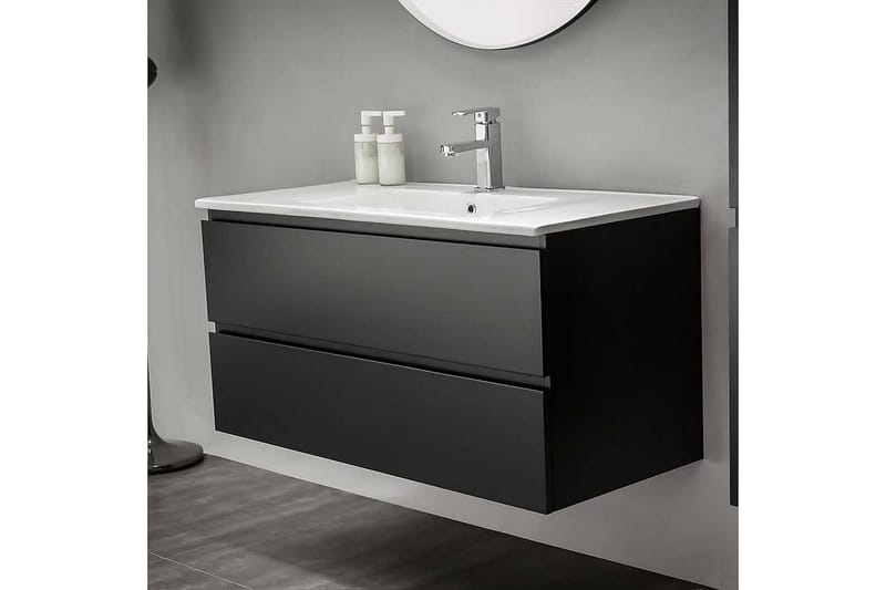 Bathlife Eufori Servantskap 1000 - Svart - Servantskap & kommode