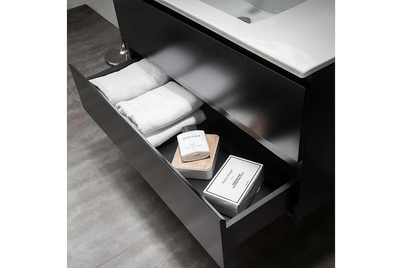 Bathlife Eufori Servantskap 1000 - Svart - Hus & oppussing - Kjøkken & bad - Baderom - Baderomsmøbler & baderomsinnredning - Servantskap & kommode
