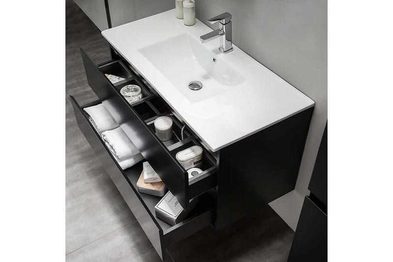 Bathlife Eufori Servantskap 1000 - Svart - Hus & oppussing - Kjøkken & bad - Baderom - Baderomsmøbler & baderomsinnredning - Servantskap & kommode
