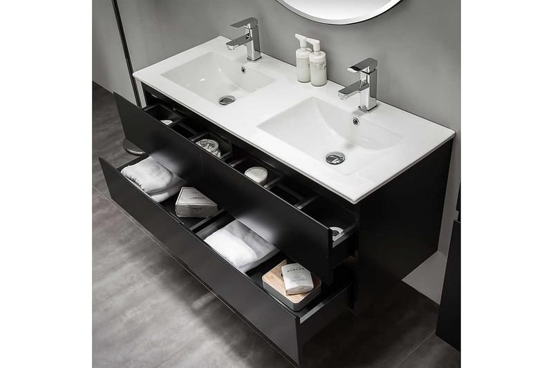 Bathlife Eufori Servantskap 1200 - Svart - Hus & oppussing - Kjøkken & bad - Baderom - Baderomsmøbler & baderomsinnredning - Servantskap & kommode