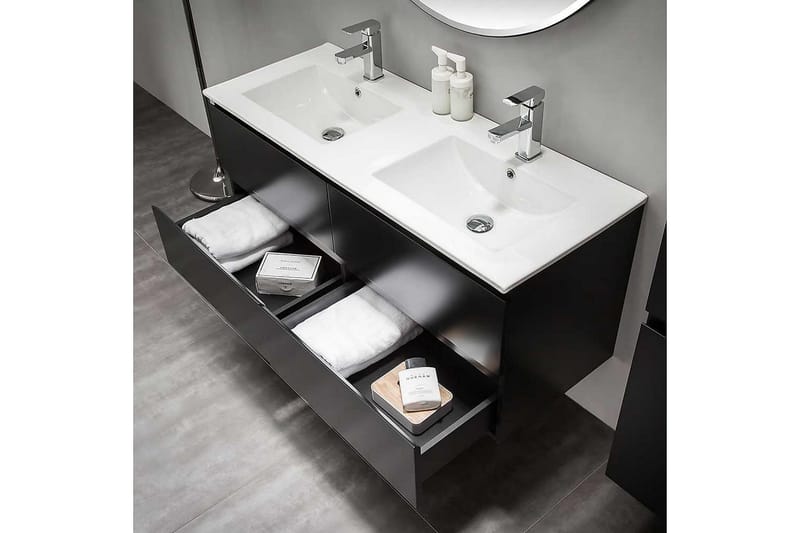 Bathlife Eufori Servantskap 1200 - Svart - Hus & oppussing - Kjøkken & bad - Baderom - Baderomsmøbler & baderomsinnredning - Servantskap & kommode